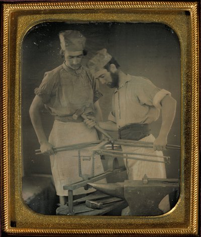 Portrait of Two Metalworkers by Unbekannt Unbekannt